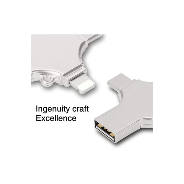 Otg 4in1 Cep Telefonu Çok Fonksiyonlu Usb Flash Bellek 64 Gb Type-c, Micro Sd Ve Kart Okuyucu - 6