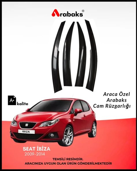 Seat İbiza 2009-2014 Cam Rüzgarlığı 4'lü Takım (MUGEN TİP, DAYANIKLI MALZEME, KOLAY MONTAJ) ürün görseli