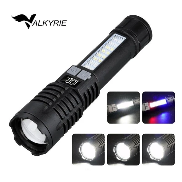 Valkyrie Şarjlı LED El Feneri 5 Işık Modu Type-C Şarjlı Çakar Modlu Zoom Özellikli ürün görseli