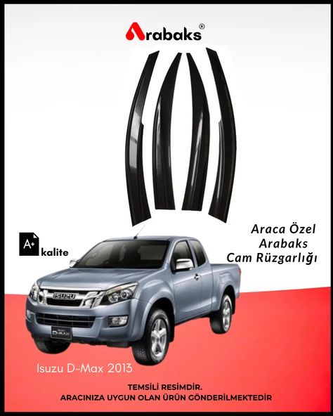 Isuzu D-Max 2013 Cam Rüzgarlığı 4'lü Takım (MUGEN TİP, DAYANIKLI MALZEME, KOLAY MONTAJ) ürün görseli