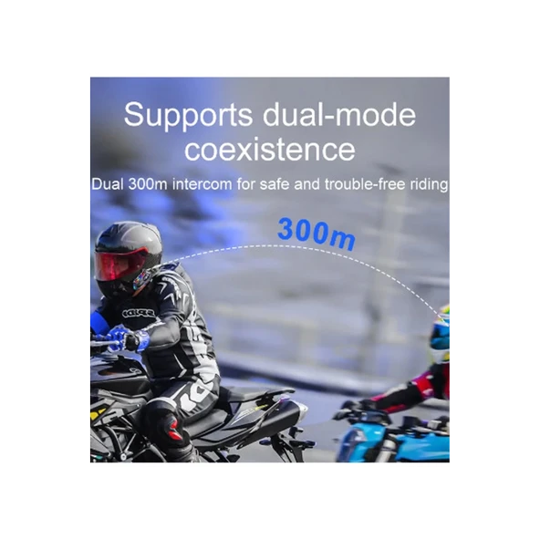 Y20 Max Motosiklet Bluetooth 5.3 Kask Intercom 2 Kişi 300 Metre Eşleşme Özellikli - 6