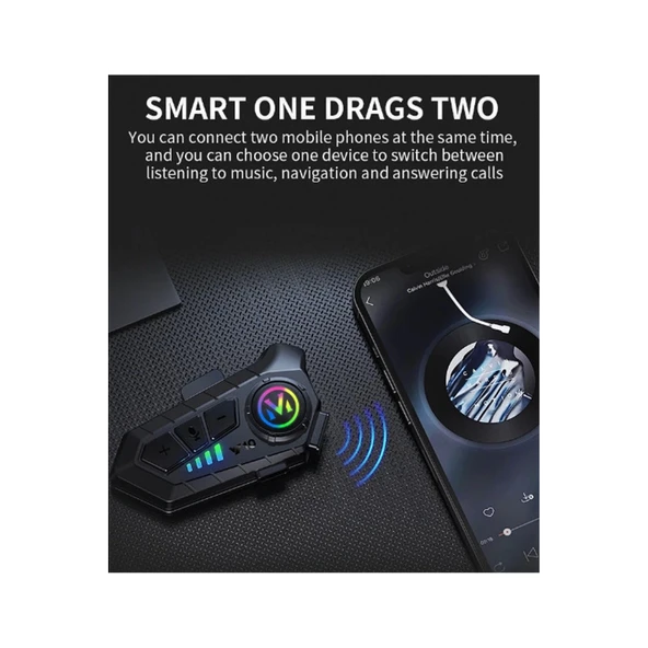 Y10 Kask Kulaklık Bluetooth Motosiklet Kulaklık 5,3 Bluetooth Intercom Motorsiklet Kulaklık - 5
