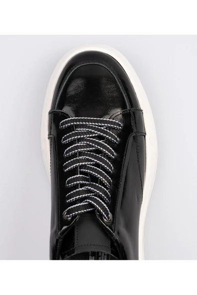 Marcomen 21096 Erkek Hakiki Deri Rugan Kalın Taban Sneaker Ayakkabı - 4