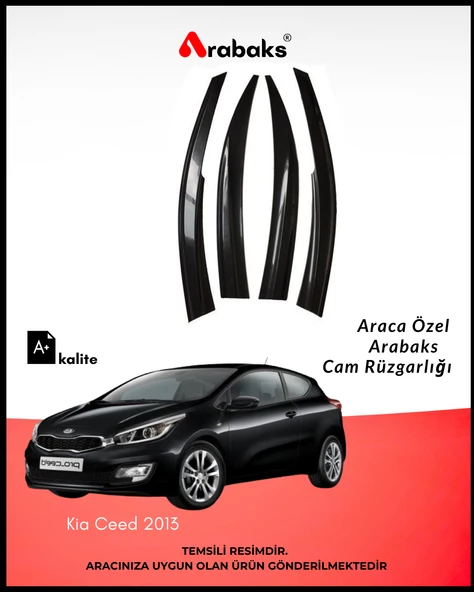 Kia Ceed 2013 Cam Rüzgarlığı 4'lü Takım (MUGEN TİP, DAYANIKLI MALZEME, KOLAY MONTAJ) ürün görseli
