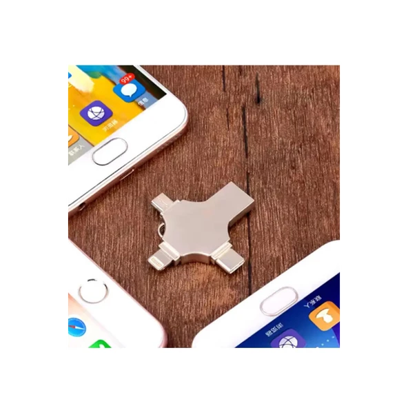 Otg 4in1 Cep Telefonu Çok Fonksiyonlu Usb Flash Bellek 128 Gb Type-c, Micro Sd Ve Kart Okuyucu - 6