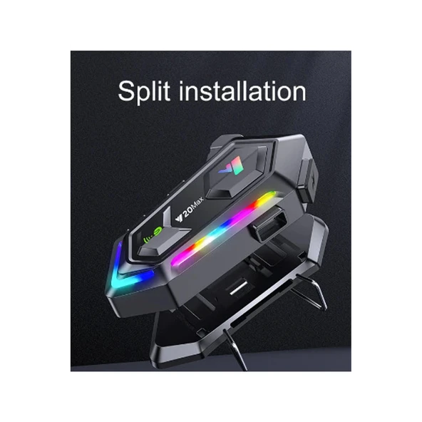 Y20 Max Motosiklet Bluetooth 5.3 Kask Intercom 2 Kişi 300 Metre Eşleşme Özellikli - 3