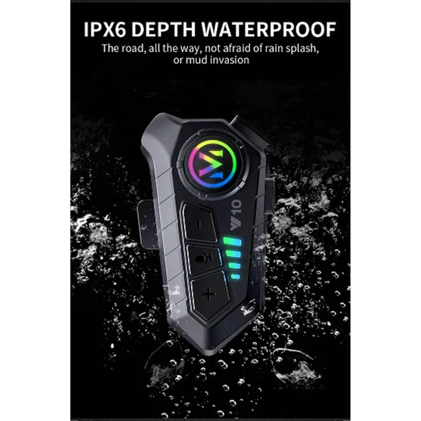 Y10 Kask Kulaklık Bluetooth Motosiklet Kulaklık 5,3 Bluetooth Intercom Motorsiklet Kulaklık - 4