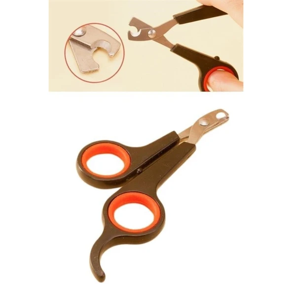 Buffer Küçük Çelik Uçlu Kedi Köpek Evcil Hayvan Tırnak Makası Pati Bakım Aleti Ergonomik Kaymaz Sap - 5