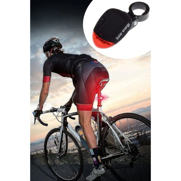 Buffer® Led Güneş Enerjisi İle Şarj Edilebilir Bisiklet Kuyruk Lambası Solar Bisiklet Lambası - 6