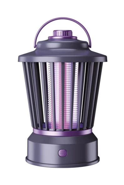 Şarjlı Uv Işıklı Elektrikli Sivrisinek Öldürücü Lamba Sinek Kovucu Sineksavar Siyah - 2