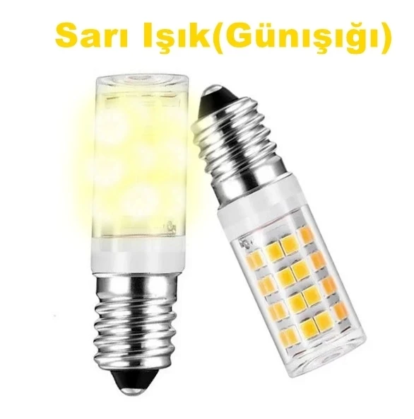 K2 E-14 2.5w Mısır Led Ampul GÜNIŞIĞI 3000k (İnce Duy Buz Dolabı Ampulu Gün Işığı Sarı Işık) - 2