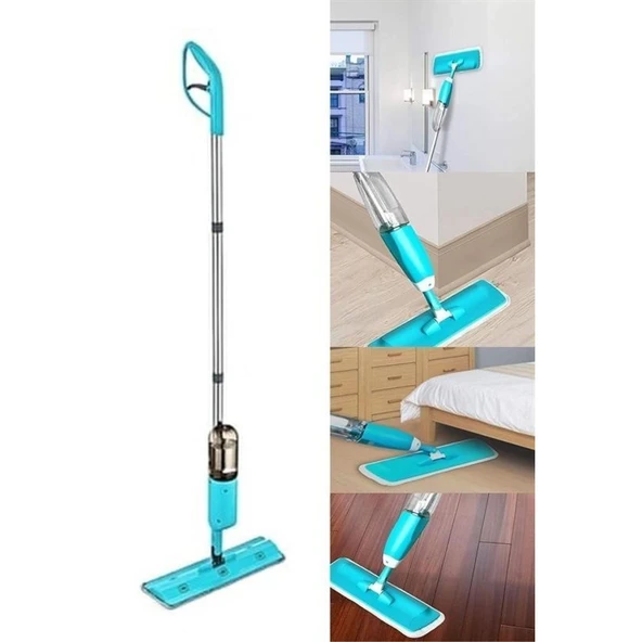 Buffer® Döner Başlıklı Spreyli Mop Parke Ahşap Fayans Temizleyici Su Hazneli Sihirli Paspas - 7