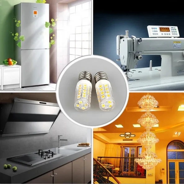 K2 E-14 2.5w Mısır Led Ampul GÜNIŞIĞI 3000k (İnce Duy Buz Dolabı Ampulu Gün Işığı Sarı Işık) - 6