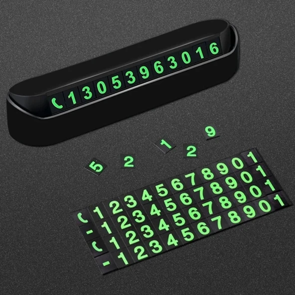 Buffer® Pratik Fosforlu Telefon Numarası Yamzak İçin Araç İçi Oto Numaratör Numaralık