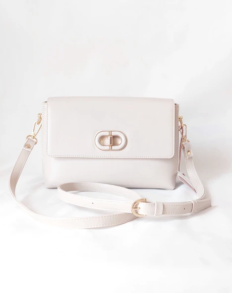 252ES458 Model Sarach Marka Bej Renk Omuz Çantası