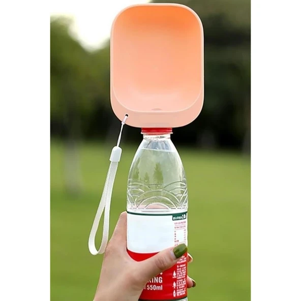 Buffer® Evcil Hayvan Plastik Yıkanabilir Taşınabilir Su Şişesi Bağlantılı Su Kabı - 8