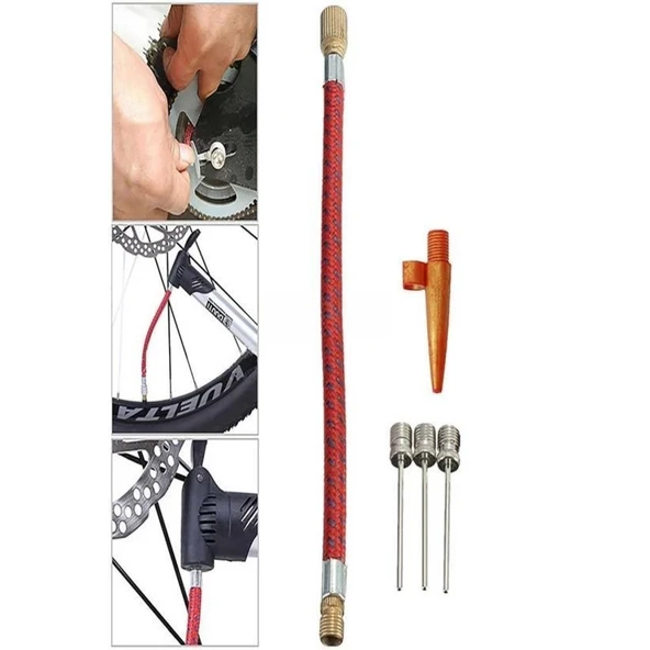 Buffer® Pompa İğne Başlık Seti Top Bisiklet Lastiği Şişirme İğneleri - 5