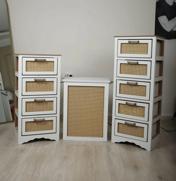 Vero 4 Çekmeceli MDF Dolap Beyaz SZ4001 - 3