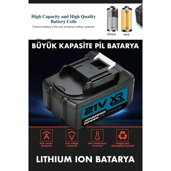 Şarjlı Akülü Yedek Batarya 21v - 5