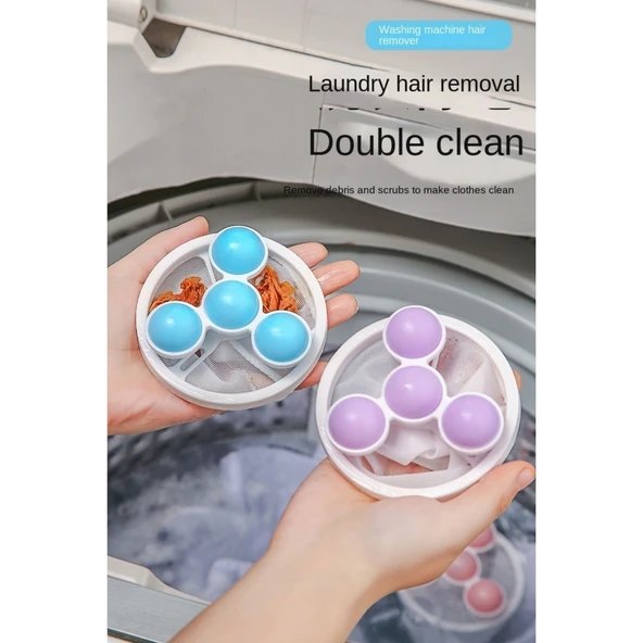 Buffer ® Çamaşır Makinesi İçin Toz Ve Evcil Hayvan Tüyü Toplayıcı Yıkanabilir Tüy Temizleme Aparatı - 7
