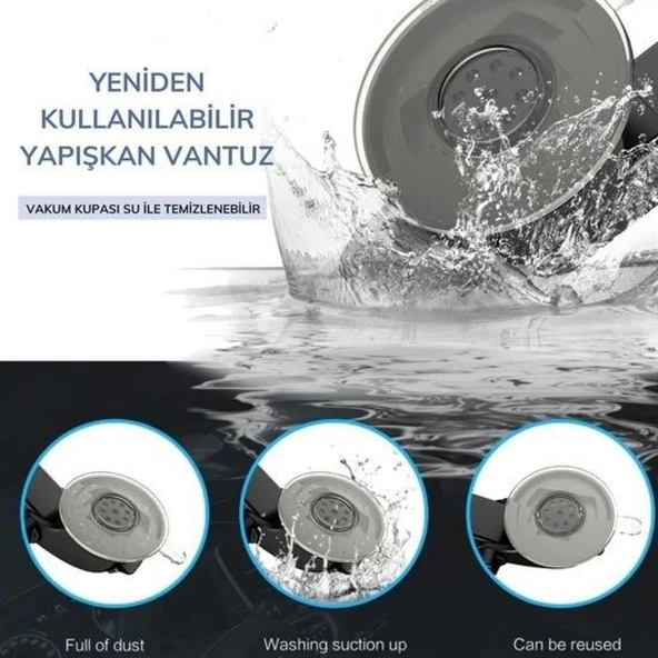 Buffer® 360 Derece Dönen Torpido Üstü Uzunluk Ayarlamalı Vantuzlu Teleskopik Araç Telefon Tutucu - 6