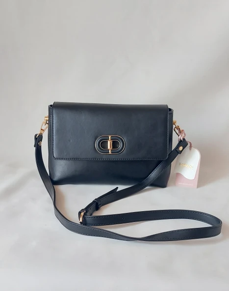 252ES458 Model Sarach Marka Siyah Renk Omuz Çantası