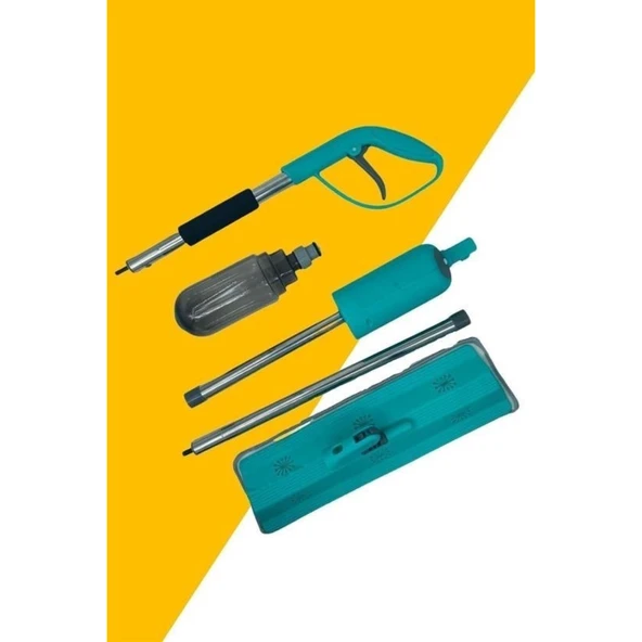 Buffer® Döner Başlıklı Spreyli Mop Parke Ahşap Fayans Temizleyici Su Hazneli Sihirli Paspas - 8