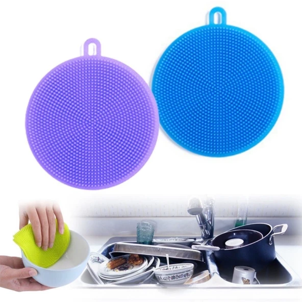 Buffer® 2'li Kir Tutmaz Tırtıklı Yüzey Bulaşık Yıkama Pedi