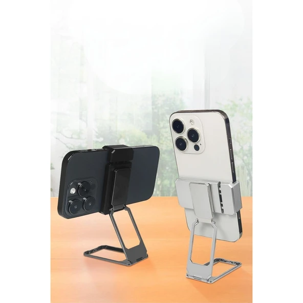 Buffer® 360 Derece Dönen Tüm Telefon Tipleri İle Uyumlu Metal Telefon Standı Braket - 6