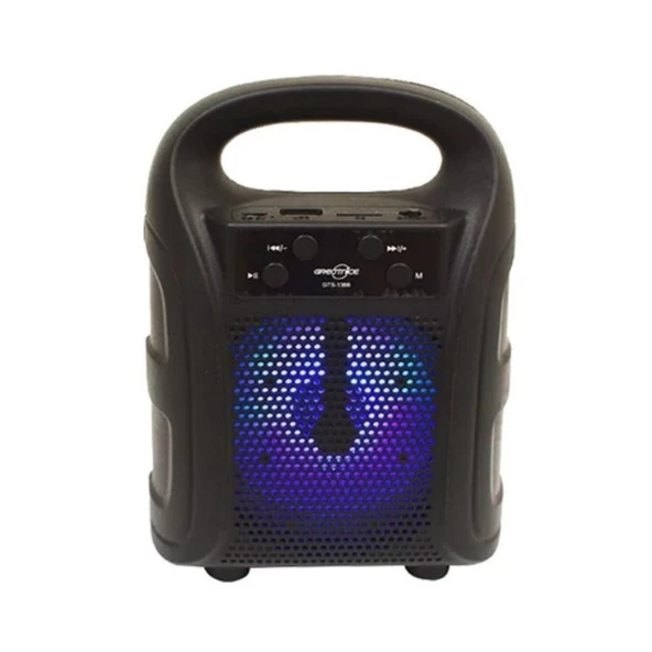 Tutmalı Mini Hoparlör Işıklı Taşınabilir Bluetooth Wireless Radyolu Sd Kart Ve Usb Girişli Hoparlör - 5