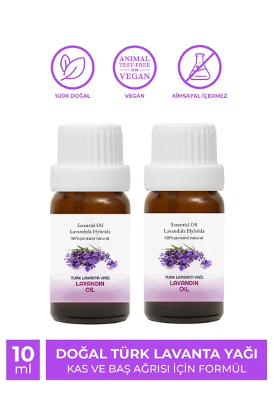 PROCLİS Türk Lavanta Yağı,%100 Doğal Bitkisel Uçucu Yağ, Lavandin Oil, 2'li Set 2x10 ml