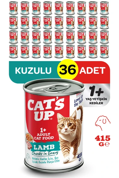 Cats Up Yaş Yetişkin Kedi Maması Kuzu Etli 415gr 36Lı