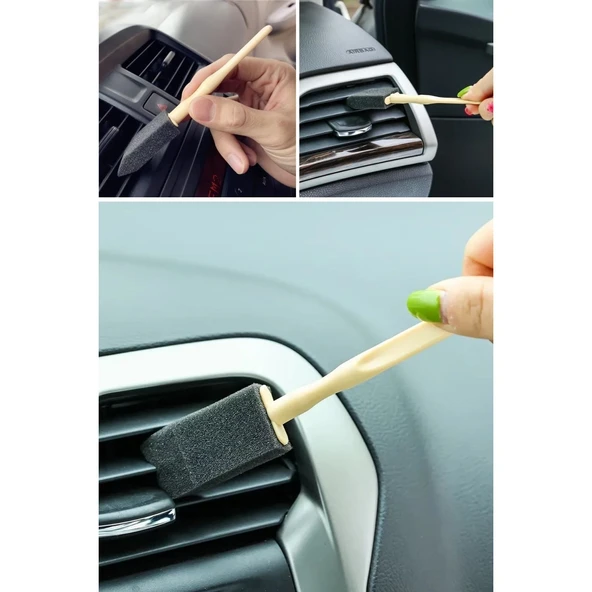 Buffer® 5'li Araba Havalandırma Temizleme Fırçaları Klima Çıkışları,toz Alma&otomobil İçi Detaylı Mini Temizlik Aparatları - 8