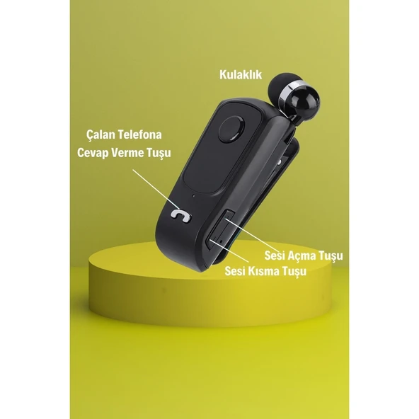 Buffer® Telefon Bağlantılı Makaralı Kulaklıklı Bluetooth Kulaklık - 8
