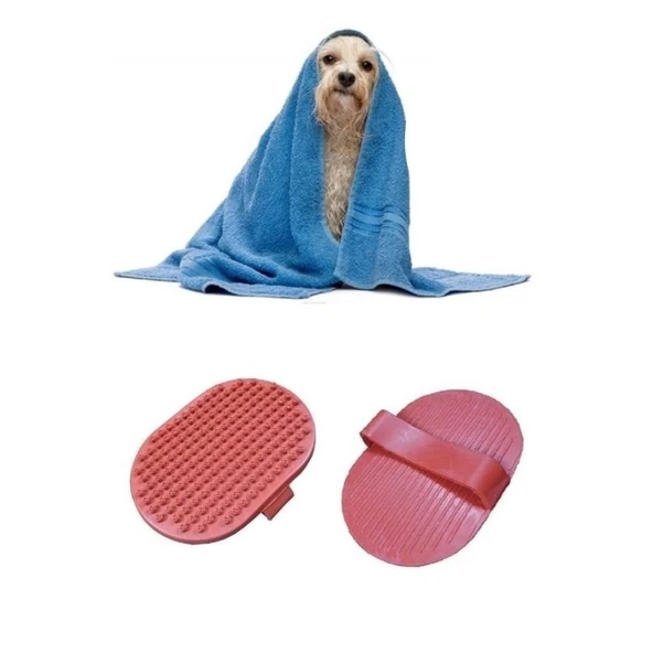 Buffer® Ergonomik Masajlı Evcil Hayvan Kedi Köpek Yıkama Fırçası Aparatı - 4