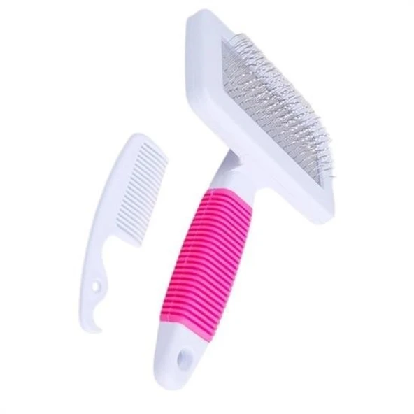 Buffer® Kedi Köpek Telli Küçük Boy Tüy Bakım Seti Evcil Hayvan Tarama Fırçası - 10