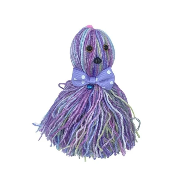 Buffer® Ahtapot Şekilli Zilli Ve İpli Rengarenk Püsküllü Sevimli Kedioyuncağı - 7