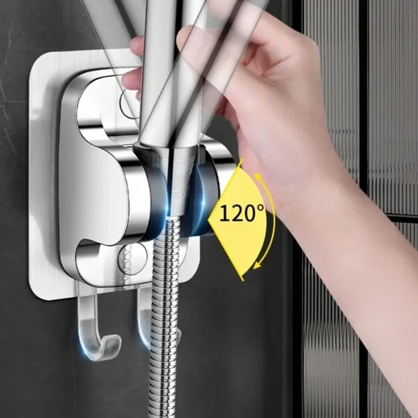 Buffer® Kendiliğinden Güçlü Yapışkanlı Askılı Duş Başlık Tutucu - 4