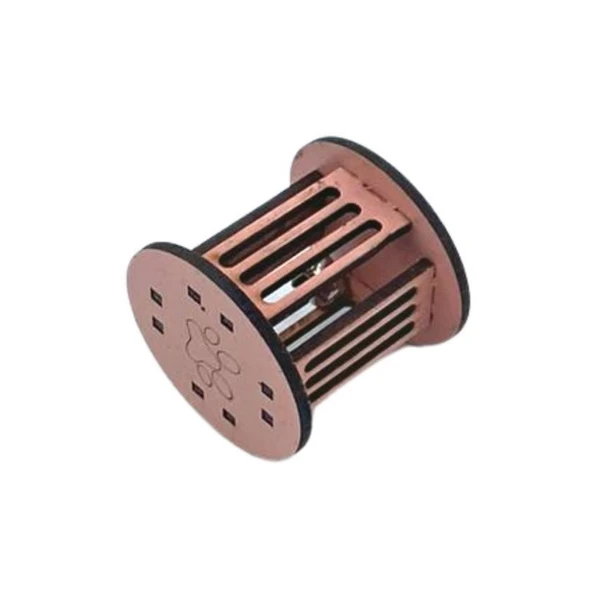 Buffer®  Mini Silindir Eğlenceli Renkli Sağlam Küçük Pati İzi Şekilli Kedi Oyuncağı - 6