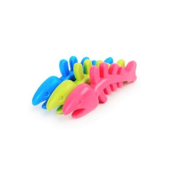 Buffer® Balık Kemiği İskelet Şekilli Renkli Plastik Kedi Oyuncağı - 7