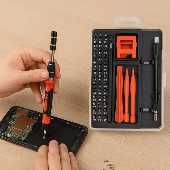 Buffer® Çok Fonksiyonlu Manyetik Uçlu 52'si 1 Arada 42 Uçlu Saatçi Tornavida Seti - Resim 2