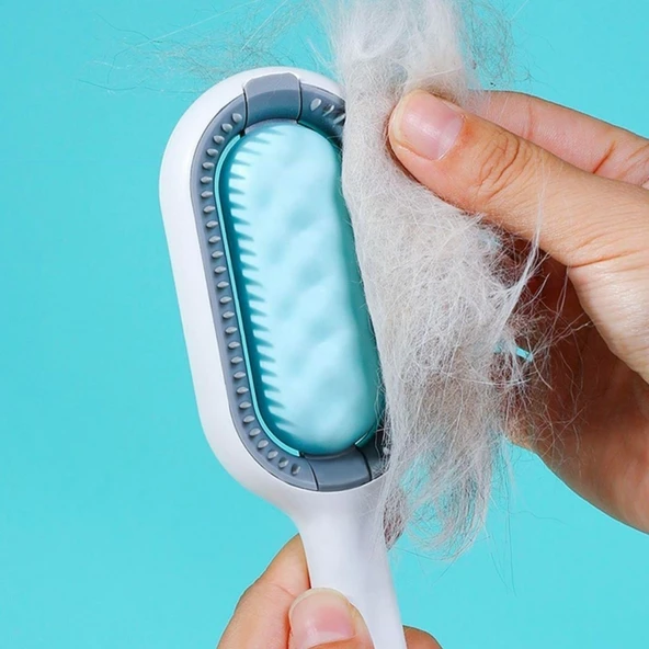 Buffer® Evcil Hayvanlar İçin Çift Taraflı Pet Fırçası Nemli Tüy Tarama Tarağı - 2