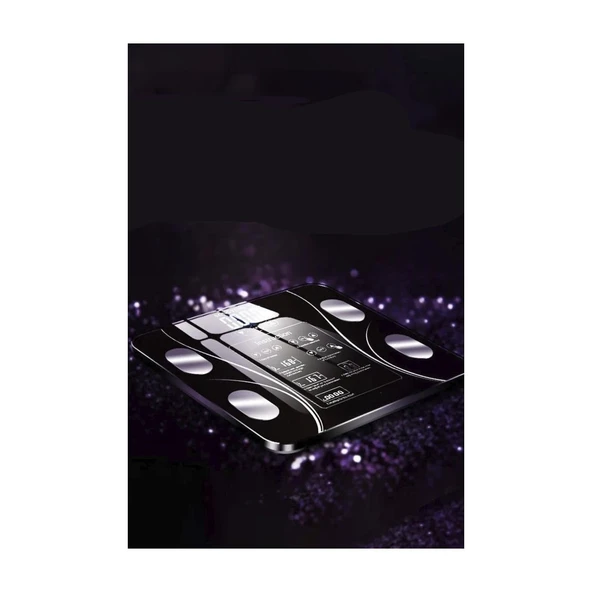 XK-26C Siyah Dijital Baskül Yağ Kas Su Vücut Kitle Indeksi Kilo Ölçer Bluetooth Tartı - 5