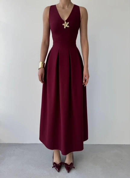 Late Yıldız Detaylı Elbise - Resim 2