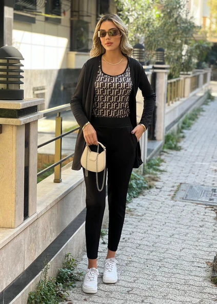 Kadın Uzun Kollukrep üçlü Takım ürün görseli