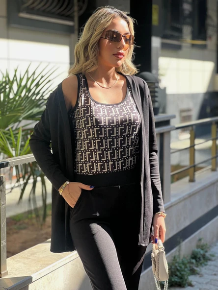 Kadın Uzun Kollukrep üçlü Takım - Resim 5