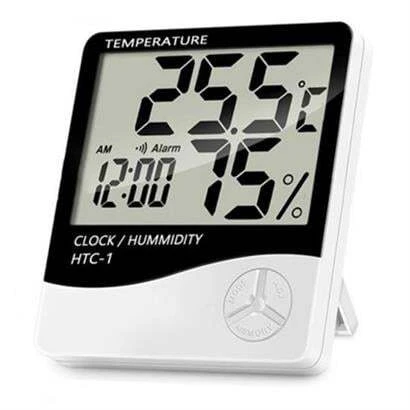 Dijital Termometre Sıcaklık Ve Nem Ölçer Masa Saati Alarm - 6