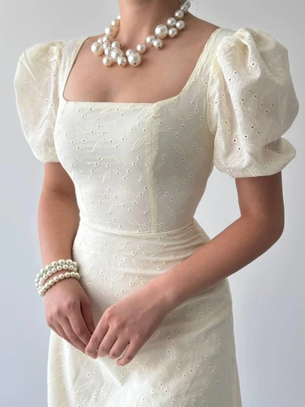 Lına Midi Elbise - Resim 8