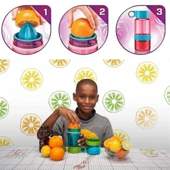 Buffer® Narenciye Limon Sıkmalı Pratik Detoks Toksin Atıcı Su Matarası Spor Şişesi - 5