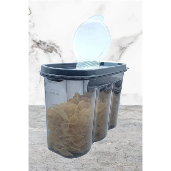 Buffer® 2 Kapaklı Ölçekli Erzak Saklama Kabı - 1,2 Litre - Sa930 - 8